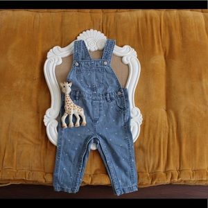 Denim heart overalls